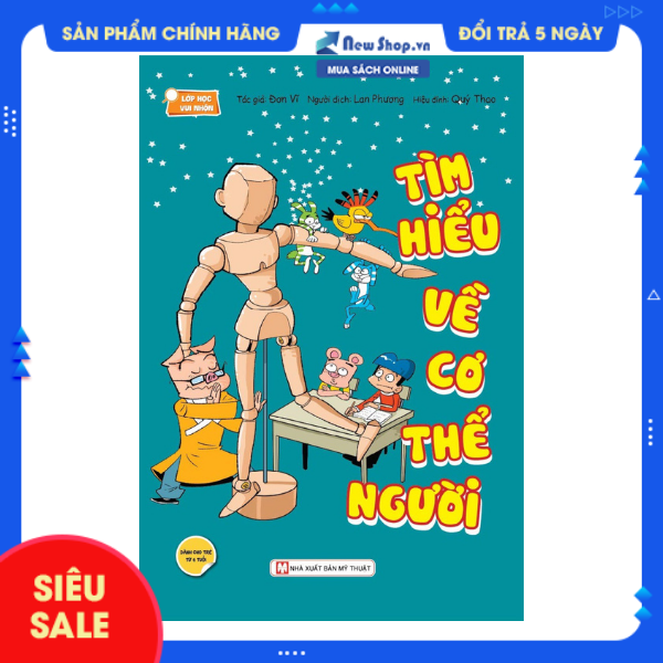 Sách - tìm hiểu về cơ thể người - bìa xanh dương - tv - newshop