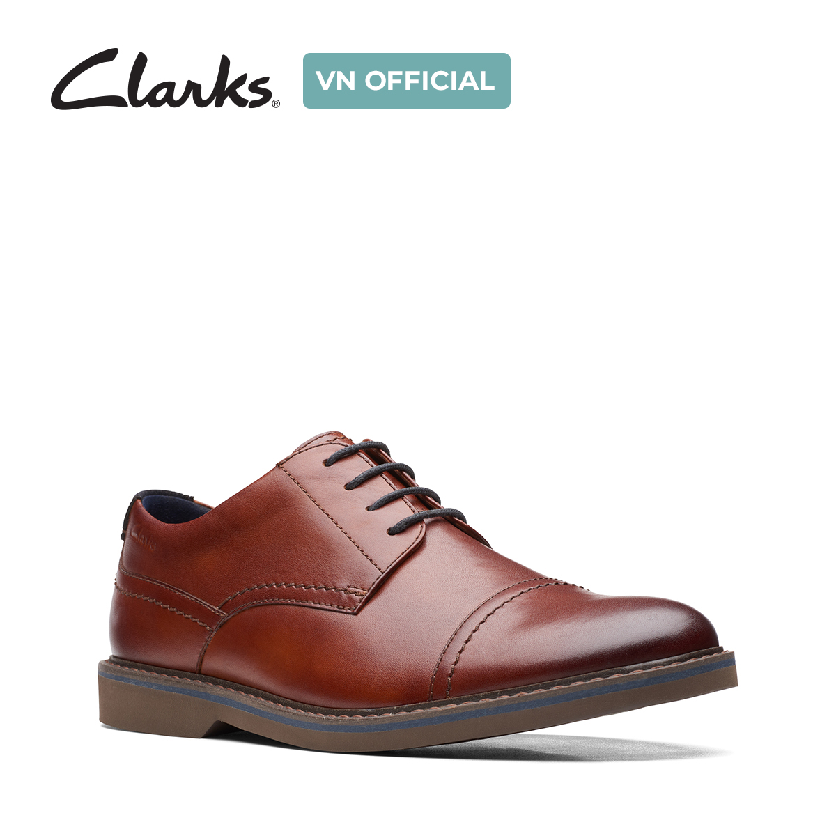 Giày Tây Da Nam Clarks - Atticus LT Cap