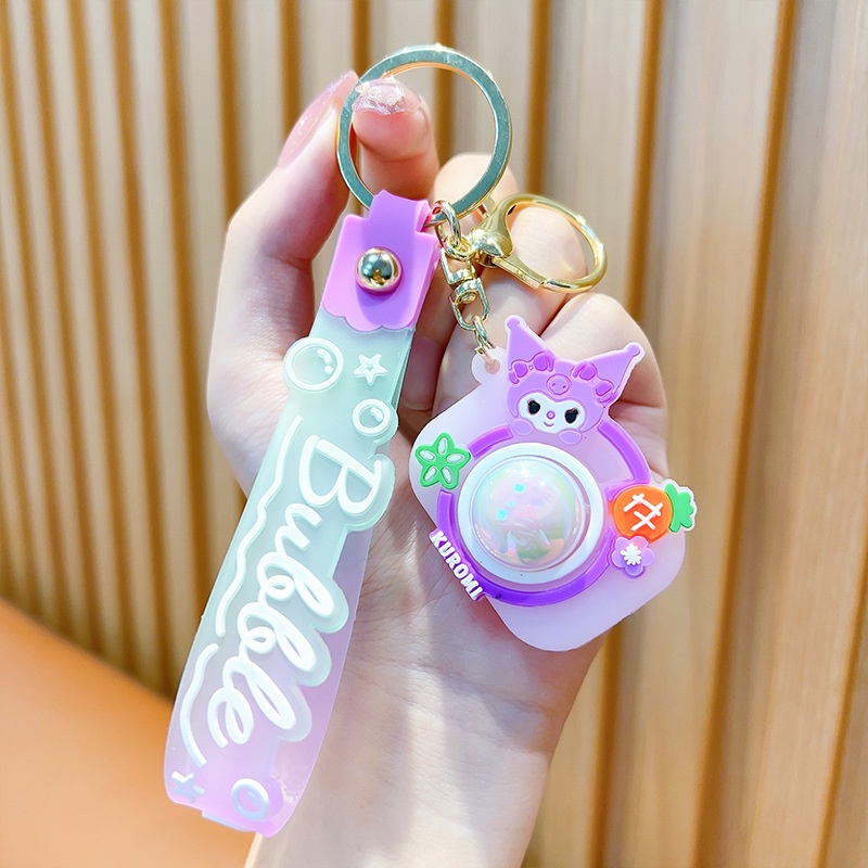 Móc khoá máy ảnh có đèn nháy con vật cute