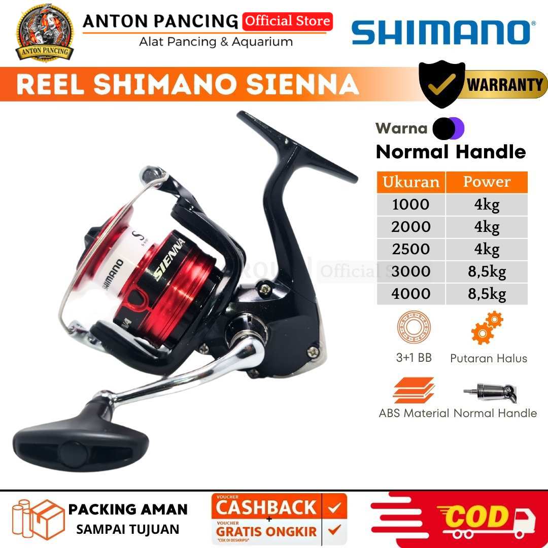 daftar harga reel pancing shimano Reel Pancing Shimano Sienna HG 1000,2500,3000,4000