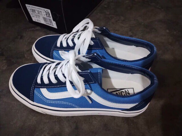 Giày vans xanh da trời dáng ulzzang
