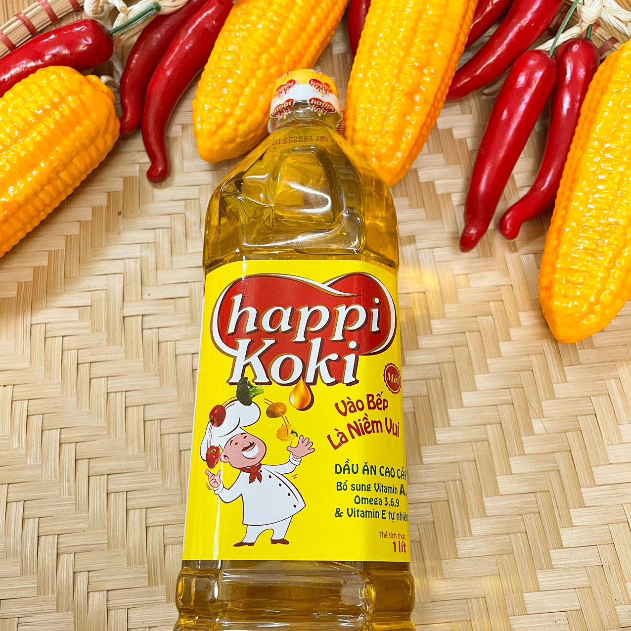Dầu ăn cao cấp happy koki 1lít