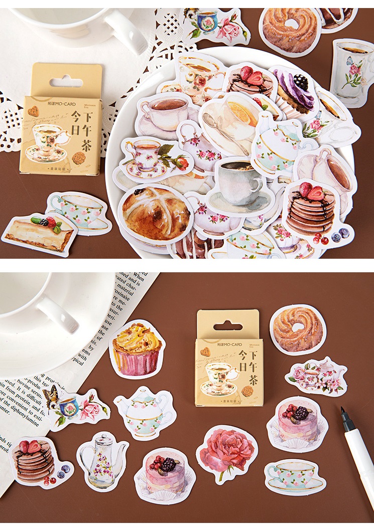 Hộp 46 stickers thức ăn uống