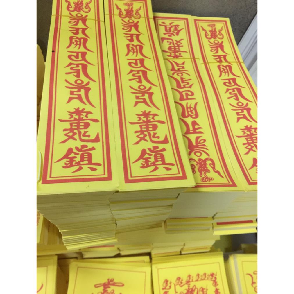 Tờ giấy lá phù lục tự án ma ni trừ tà đã phù