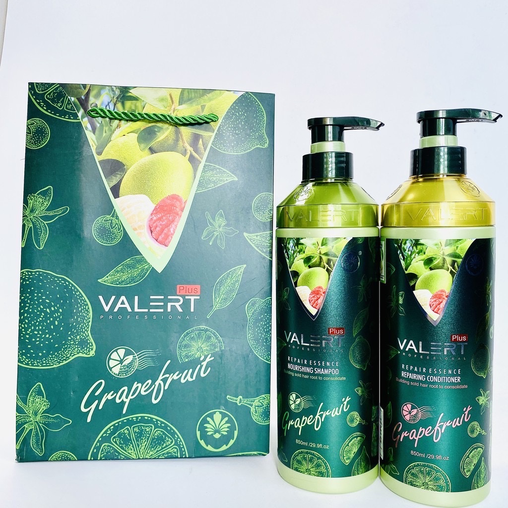 [HCM]Cặp Dầu Gội Xả Bưởi Cao Cấp GRAPEFRUIT VALER 850mlx2