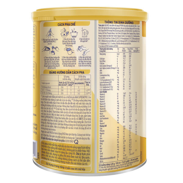 Sữa NAN SUPREME PRO số 2 800g (6-24 tháng)