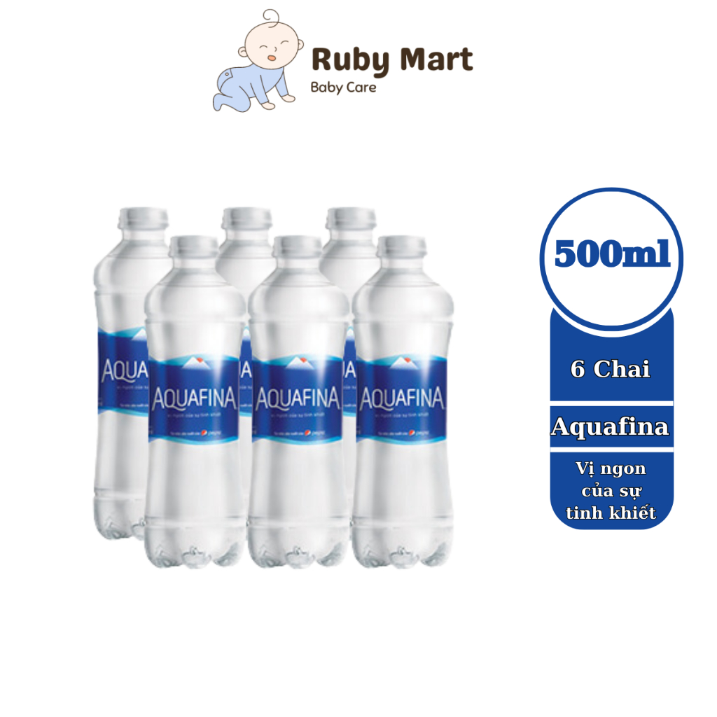 Combo 6 chai nước tinh khiết Aquafina 500ml