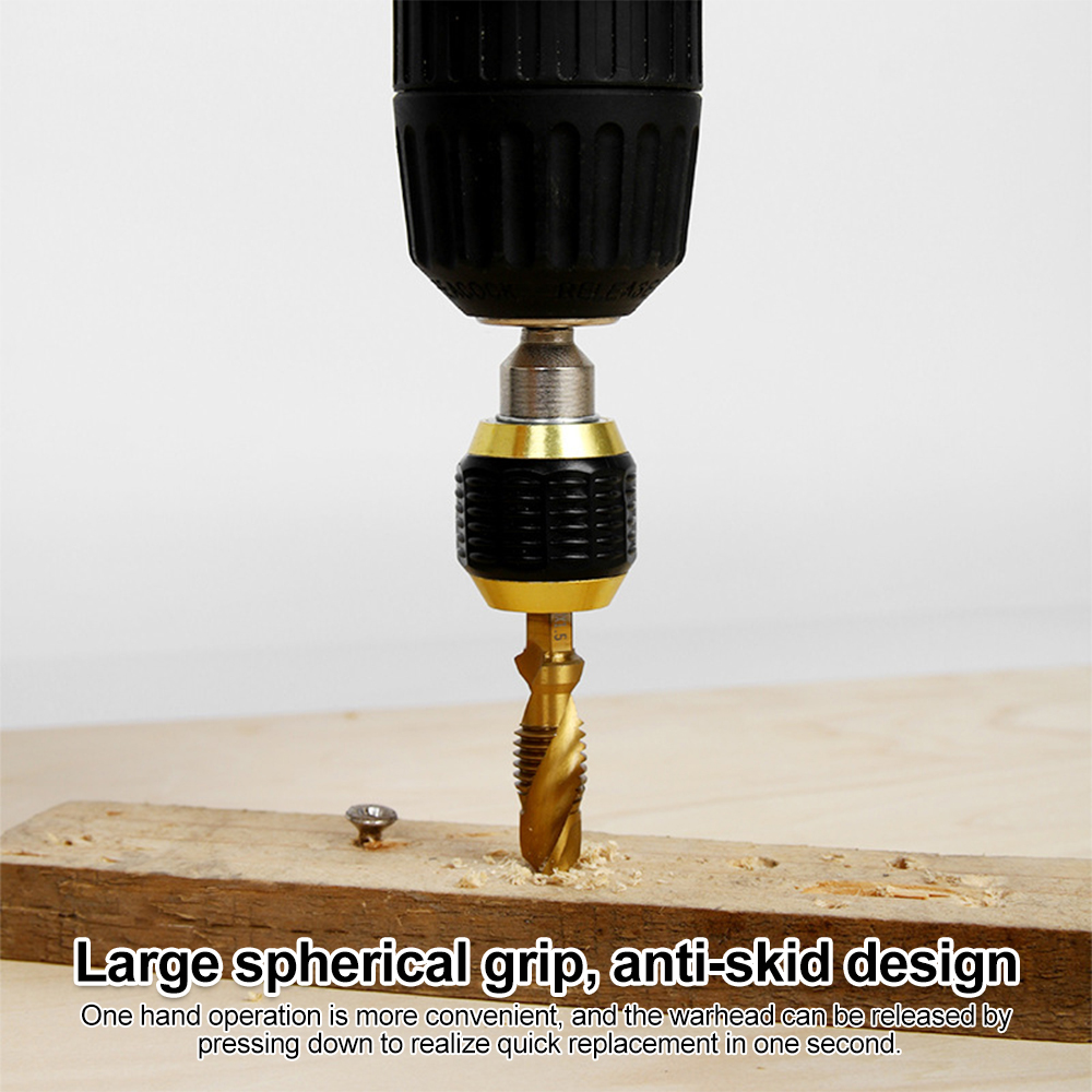 DM 60mm đầu lắp mũi khoan không chìa tuốc nơ vít máy bắt vít Bộ chuyển đổi 1/4 inch mũi khoan thân lục giác Công cụ thay đổi nhanh chóng chuyển đổi dụng cụ chuyển đổi