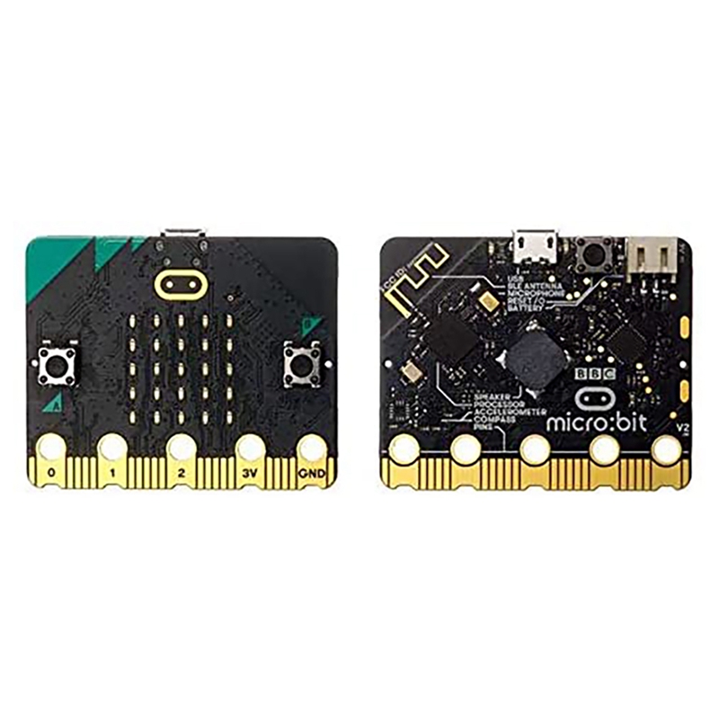 (J E R Z) Microbit Single Board V2 Kit BBC Board Built-in Speaker and Microphone Support Machine Learning
