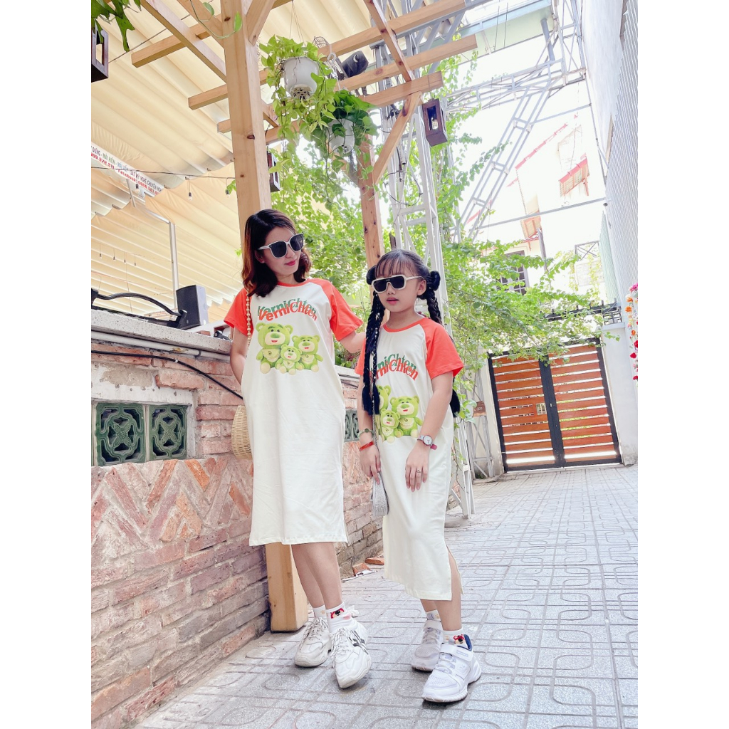 Set Đồ Đôi Gia Đình Gấu Bơ KEM DD08