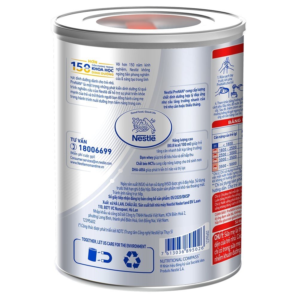 Sữa Pre NAN - 380G (Bé sơ sinh) MẪU MỚI