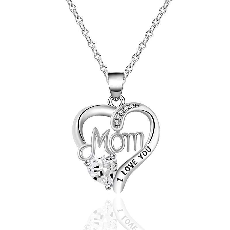 I Love Your Mom's Necklace Letter Engraving Mother's Day Gift First Choice Necklace for Mom