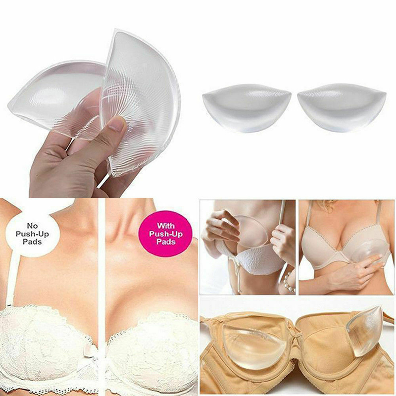 1 pair Fashion Silicone Gel Bra Bikini Breast Enhancers Push Up Pads  Chicken Fillets Inserts