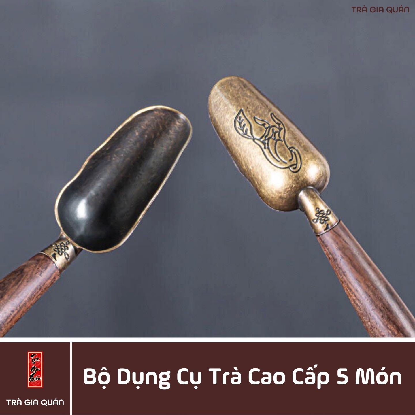 Bộ Xúc Trà Gỗ Cao Cấp 5 Món XT27