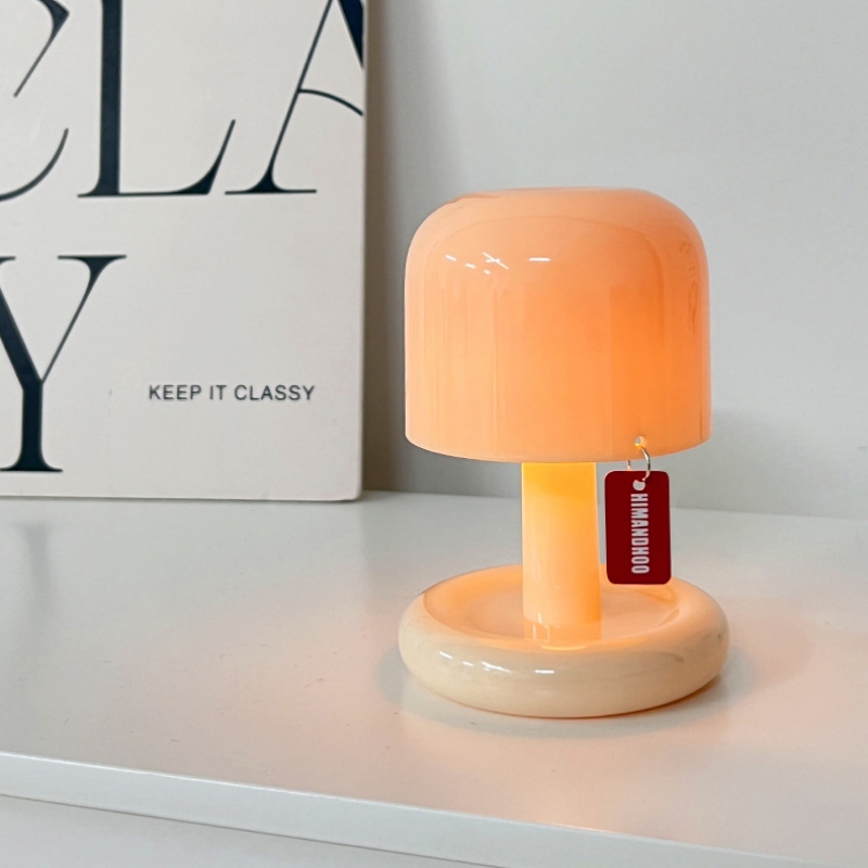 Mini Desktop Sunset Night Lamp Creative USB Rechargeable Mushroom Style Led Night Light for Coffee Bar Home Decor Bedroom.