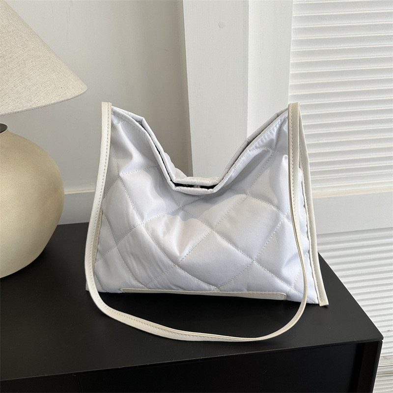 JIVIVIL Diamond Checkered Embroidery Women Crossbody Bags Shoulder Bags Large Capacity Oxford Cloth Tote Bags Sports Bags