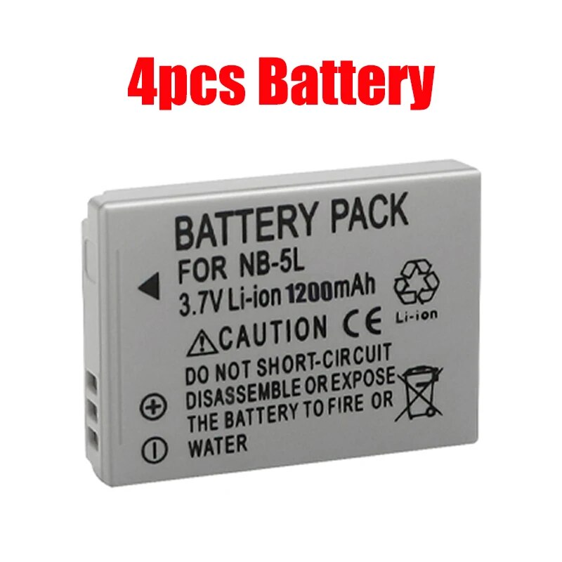 Upgrade 1200mah nb-5l nb 5l nb5l camera battery for canon s110 sx200 sx210 sx220 sx230 is hs ixus 850 870 800 860 990