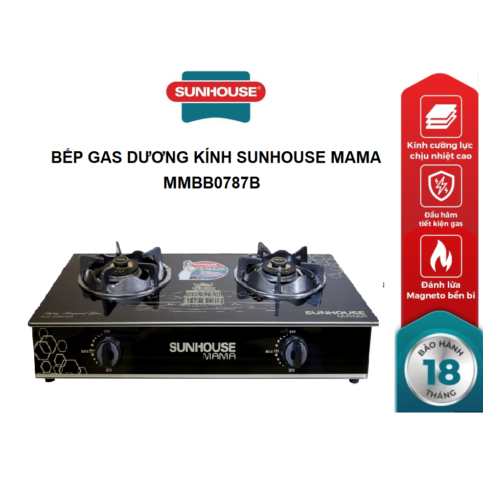 Bếp ga dương kính cao cấp sunhouse mama mmb0787b
