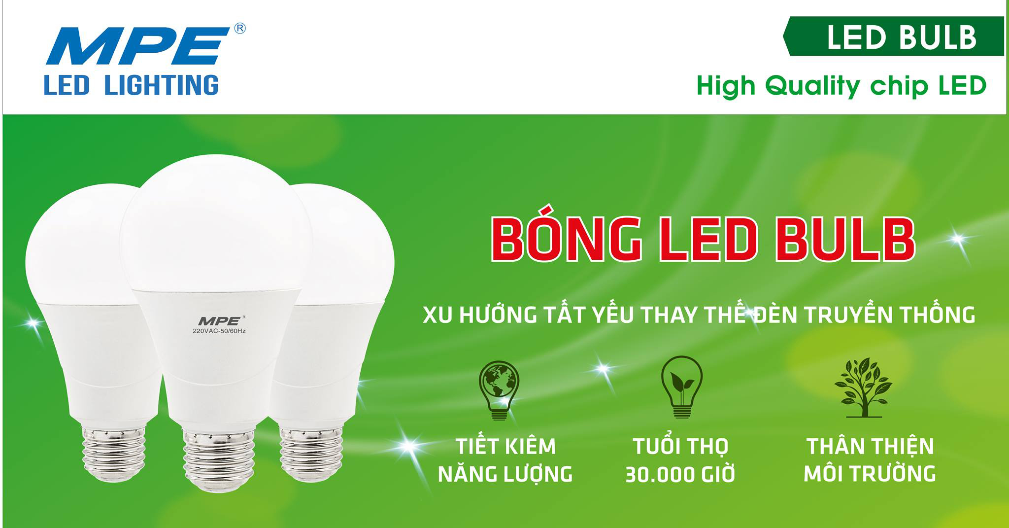 Đèn led buld MPE 3w - 5w LBD