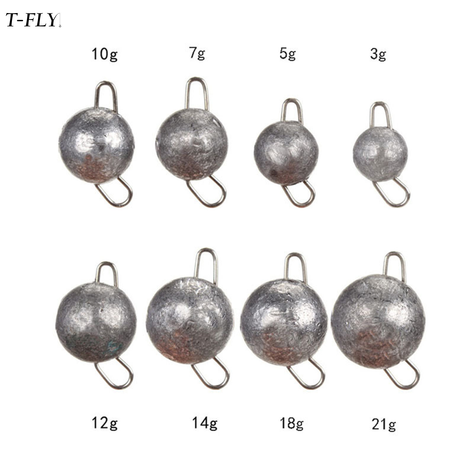 T-FLY Fishing Weights Split Shots Sinkers Round Fishing Weights