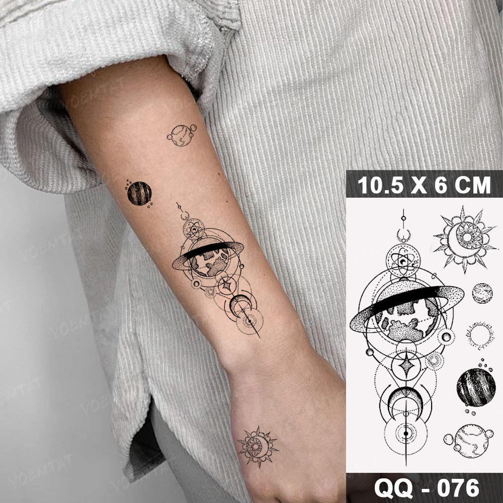 Planet%20Waterproof%20Temporary%20Tattoo%20Tattoo%20Sticker%20Planet%20Sun%20Astronaut%20Arm%20Hand%20Small%20Mini%20Tatoo%20Man%20Woman%20Child%20-%20Image%203