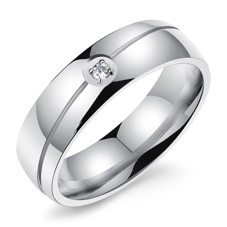 【LeeChee Jewellery Store】Alibaba-Express Wedding Rings Or Men Width 6mm Color Plated Stainless Steel Ring. 