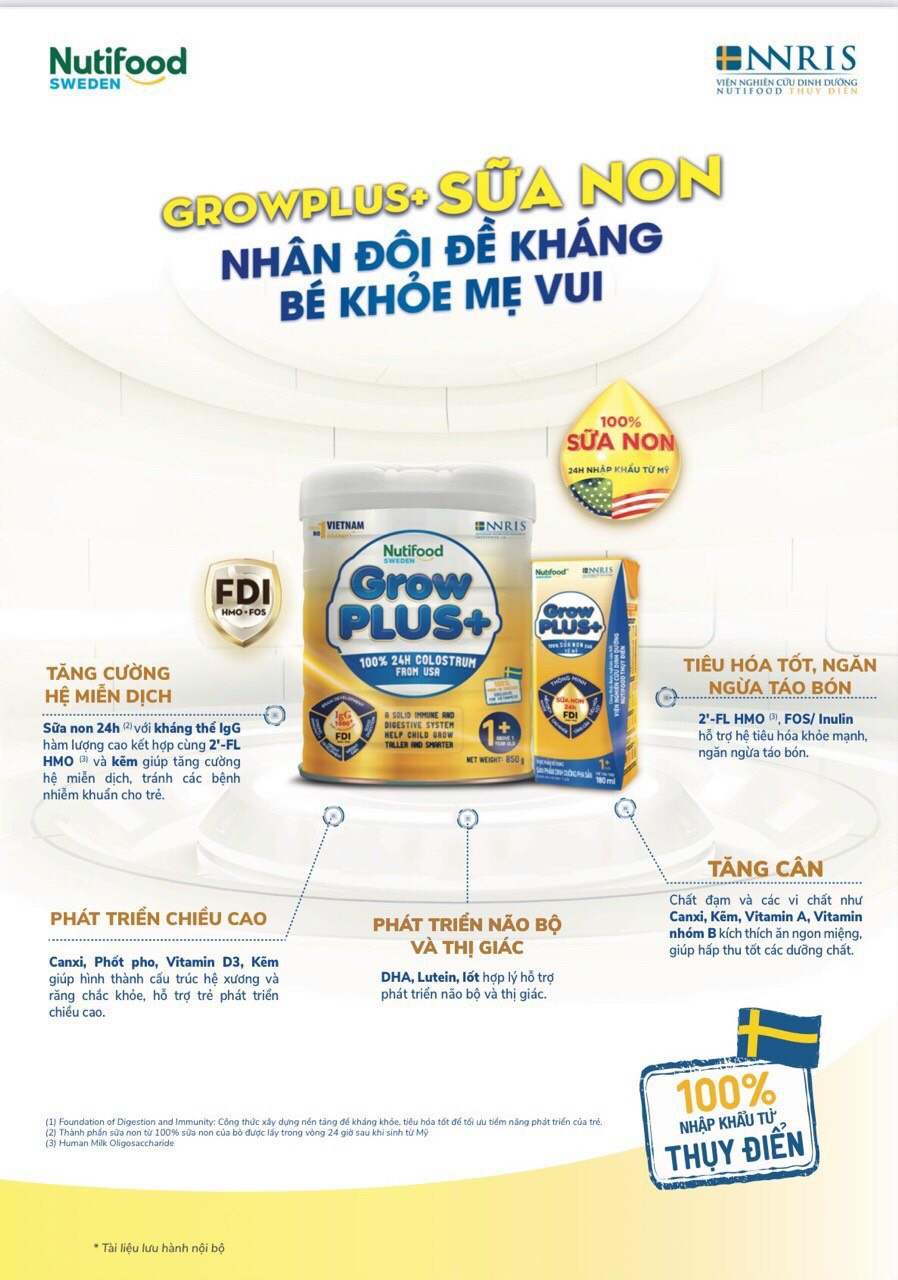 Sữa Grow Plus Vàng 1+