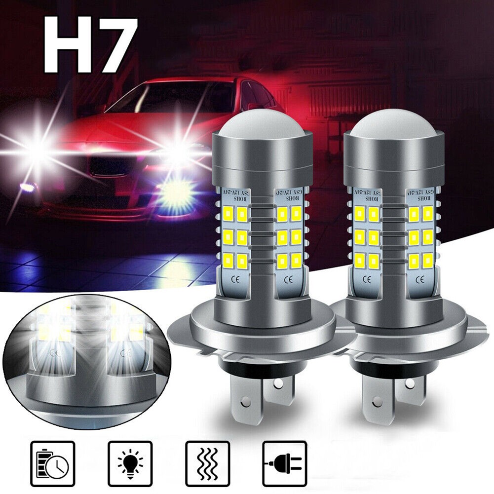 High Quality 2x H7 LED Headlight Bulb Kit for Super Bright High/Low Beam