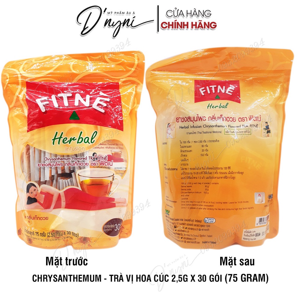 (30 - 40 Gói) Trà Túi Lọc Fitne Herbal Thải Độc Giảm Mỡ Thái Lan