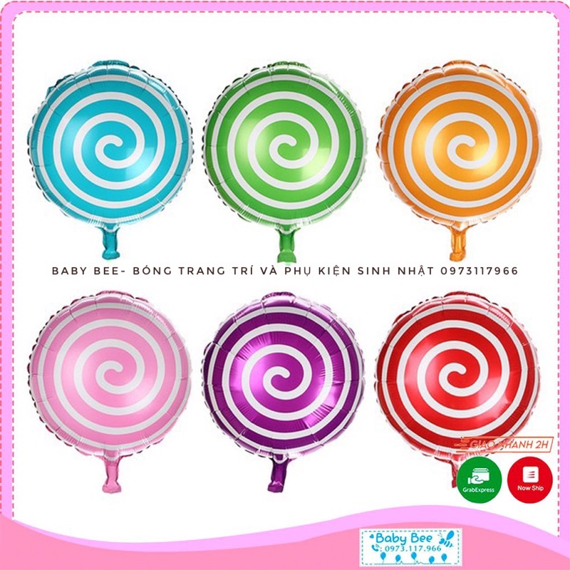 Bóng Trang Trí Kẹo Mút Xoắn MS 02- Size 45CM