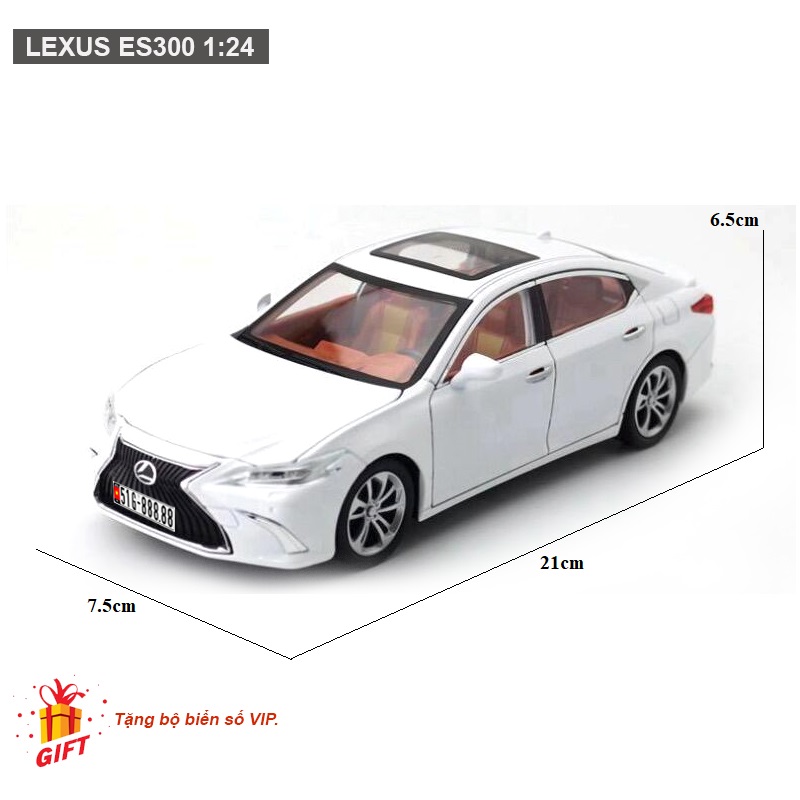 Mô hình xe ô tô Lexus ES300 1:24 [TẶNG BIỂN VIP]