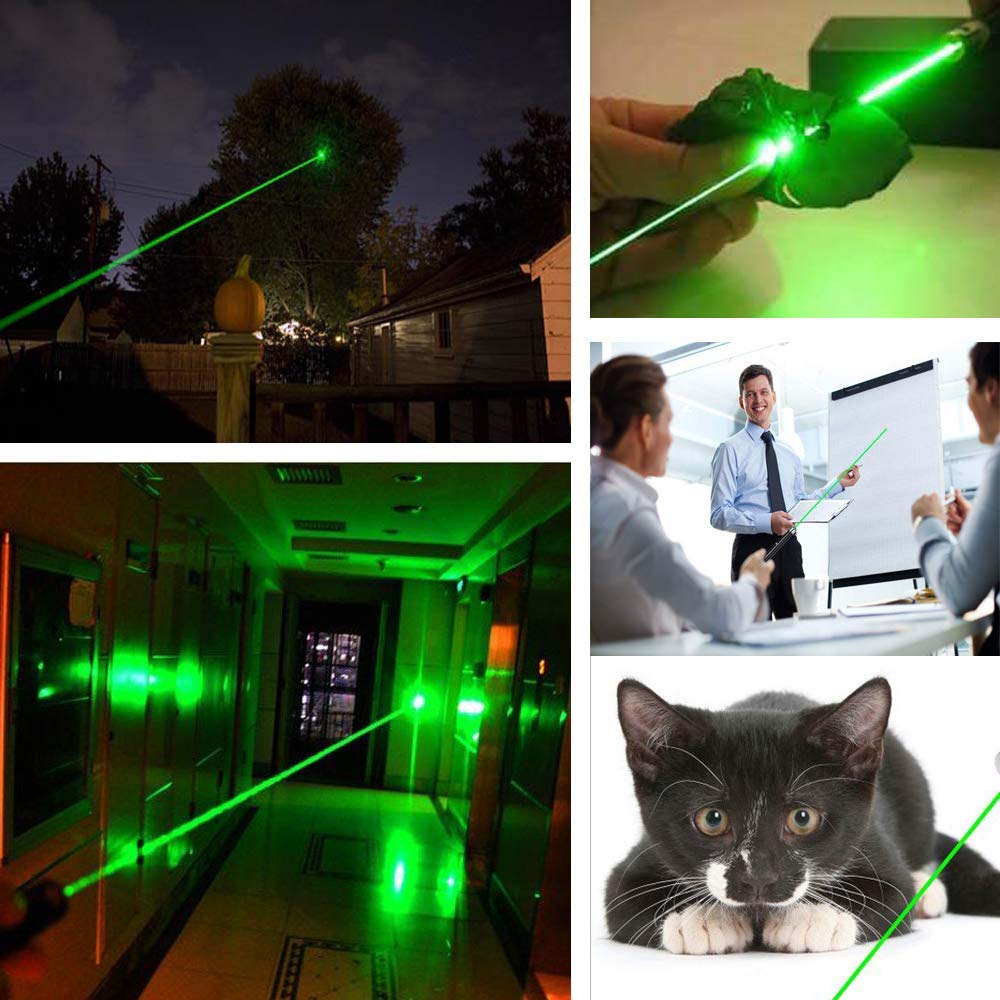 1000000m 6in1 High Power Blue Green Red Burning Laser Pointer