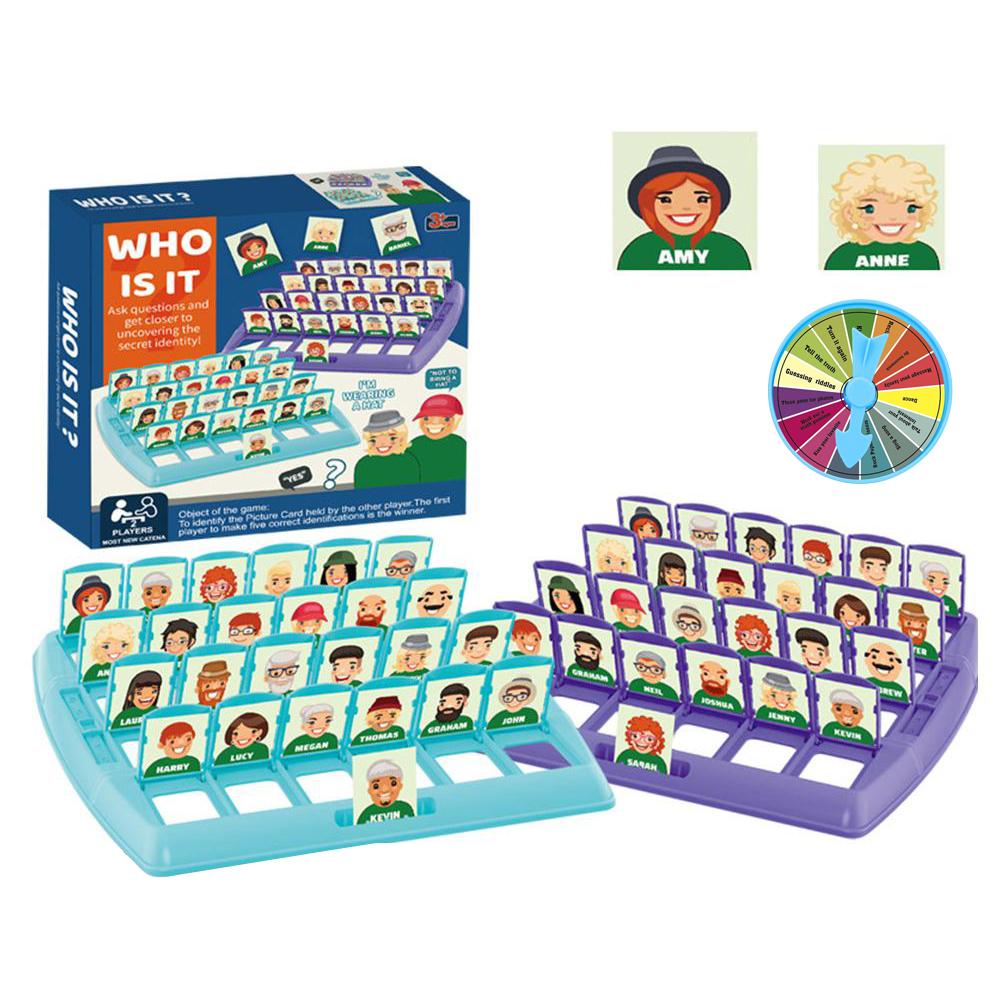 Guess Who Is It Game Toy English Version Interactive Reasoning Logical Board Character Two-Player Game Party Toy Game T7J1