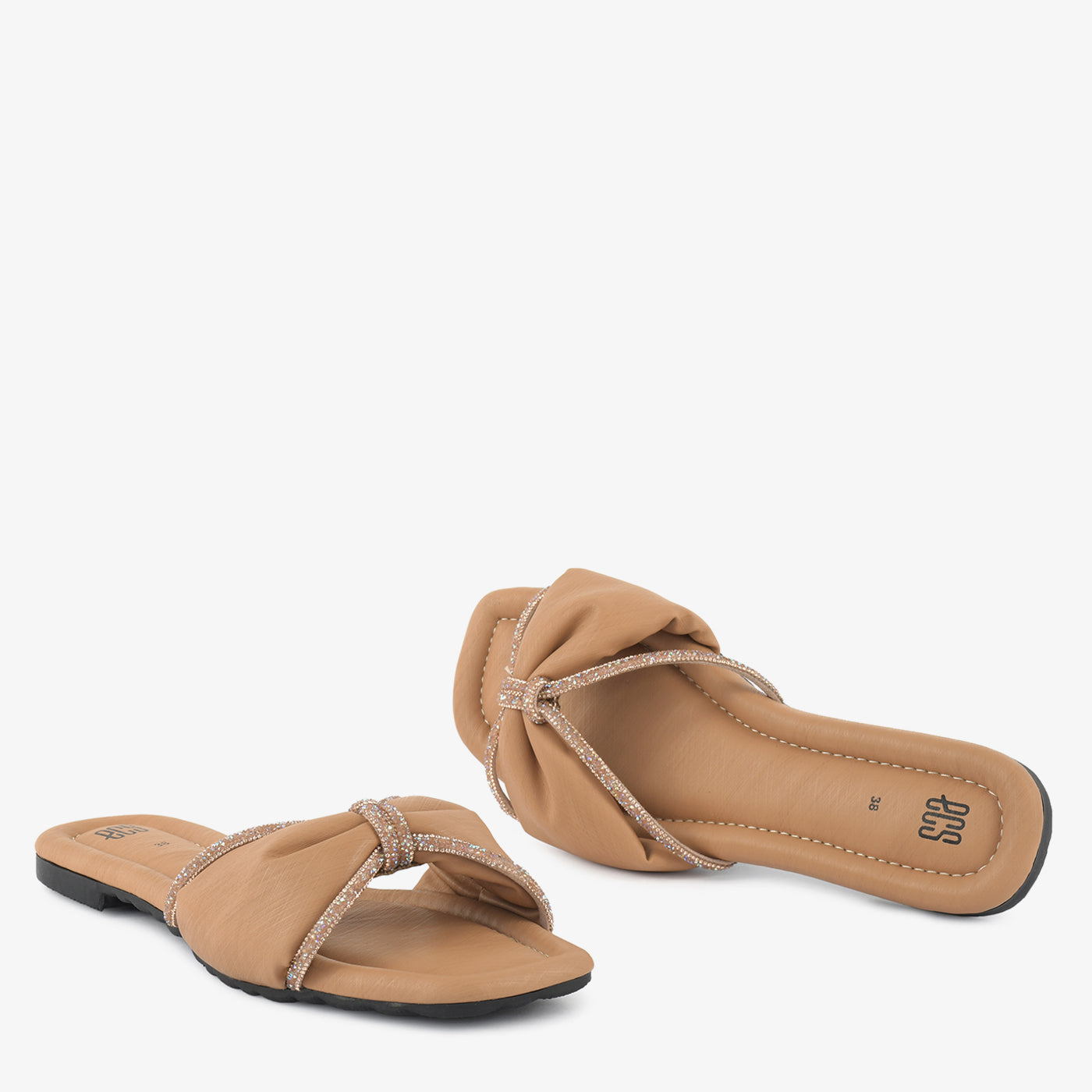 ECS Eleganza Square Slipper Flat Slippers For Women. 