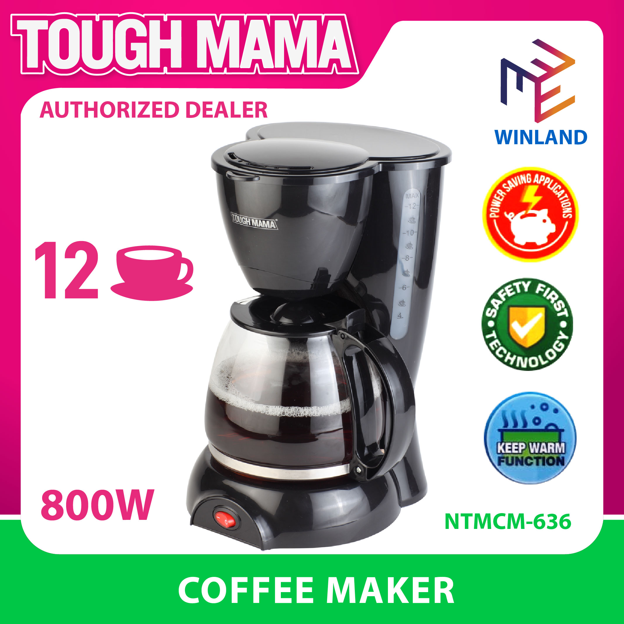 Tough Mama 12 Cups Coffee Maker Coffee 