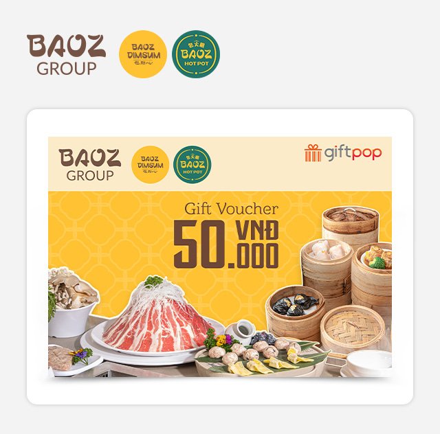 [Giftpop] Phiếu Quà Tặng Baoz Group 50K