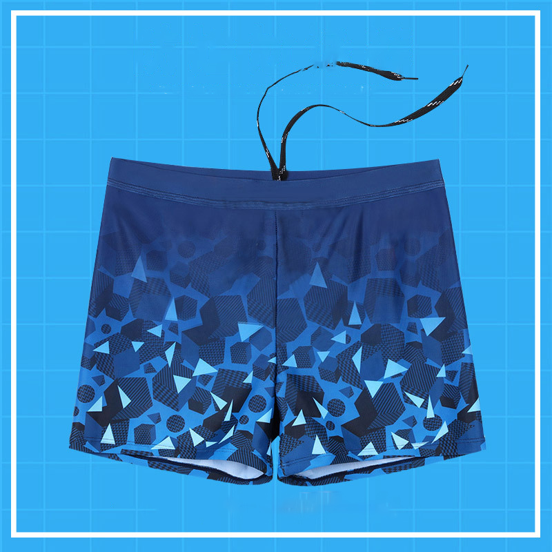 DEUKIOSwim trunks men's anti-embarrassment boxer beach pants men's plus-size five-point swim trunks quick-dry