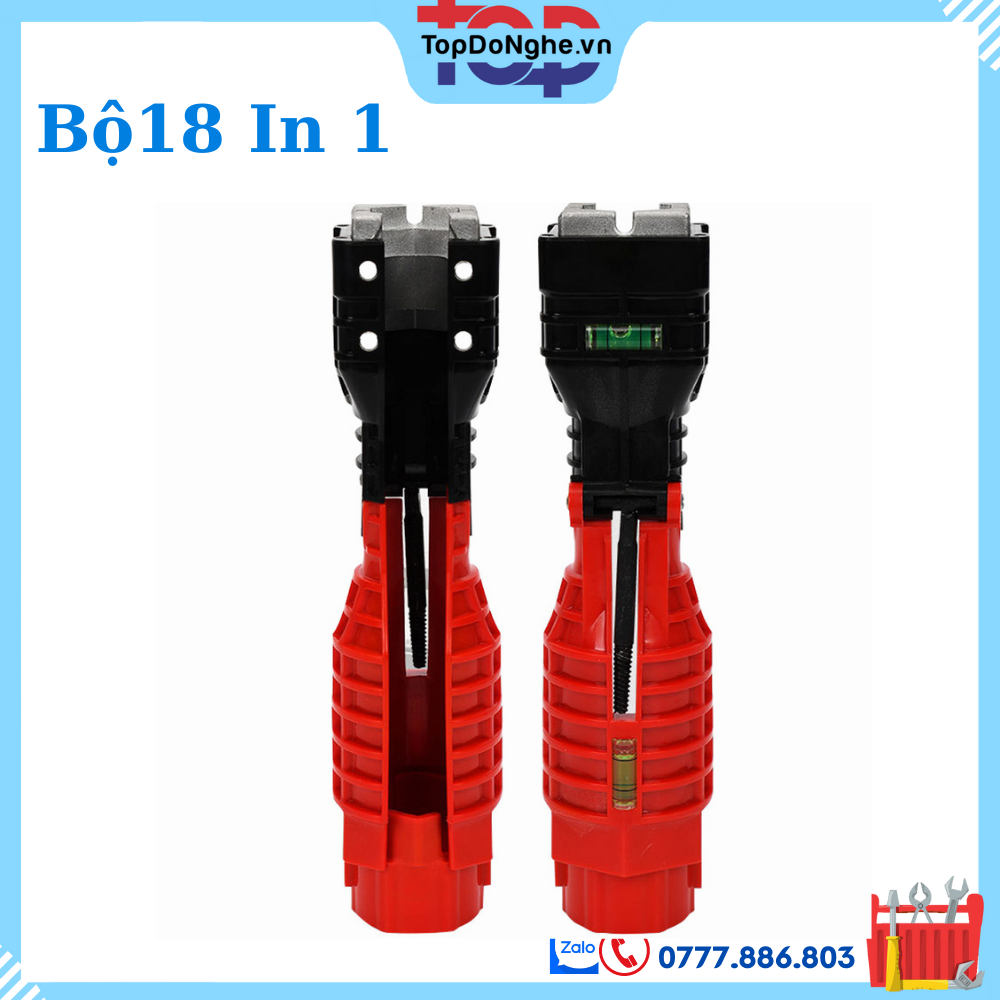 Cờ lê vặn dây cấp nước đa năng bộ 18 trong 1 - dụng cụ tháo lắp vòi nước