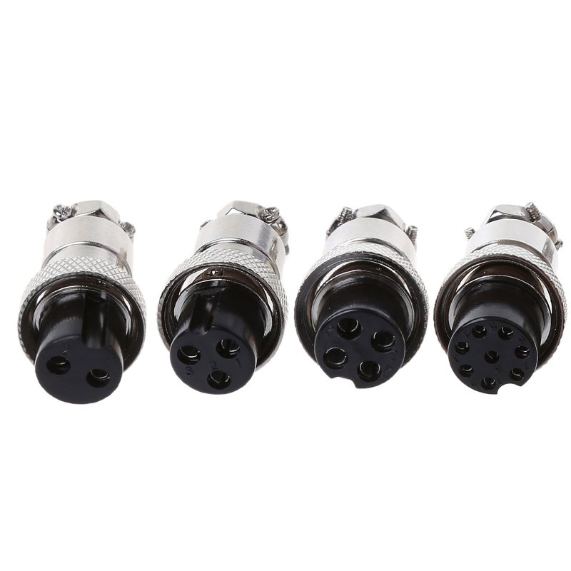 New arrival GX16 3/4/8 Pin Thread Female Circular Butting Aviation Socket Plug Wire Cable Panel Quick Connector Adapter Accessories