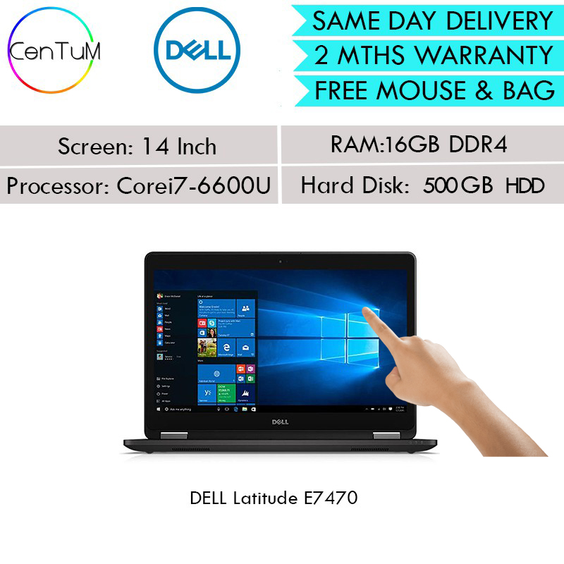 Same Day Delivery Refurbished Dell Latitude E7270 E7470 Touch Screen 12 14 Inch Core I5 I 7 8gb 16gb 256ssd Up To 24 Months Warranty Lazada Singapore