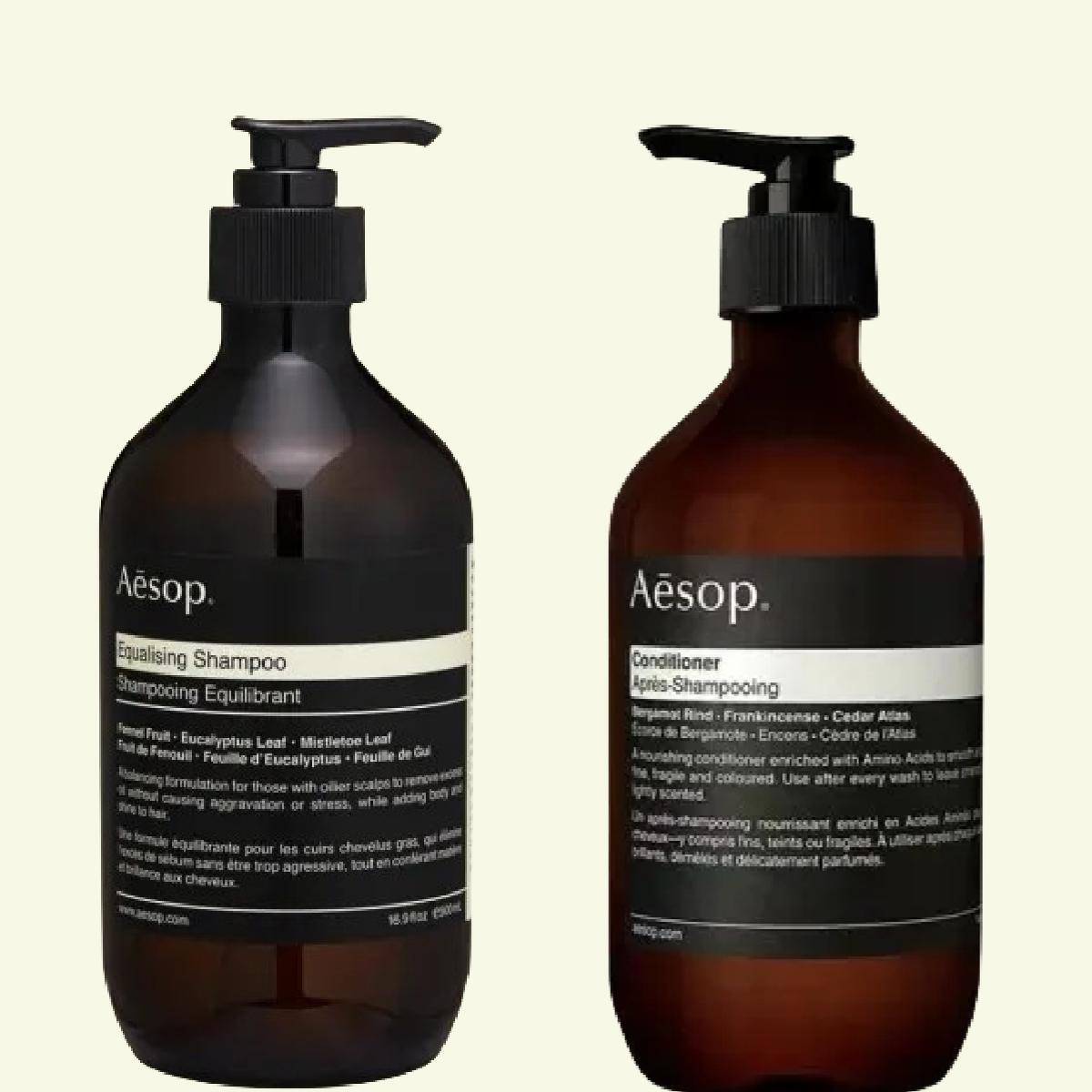 Produced in Australia Aesop Shampoo and Equalising Shampoo and