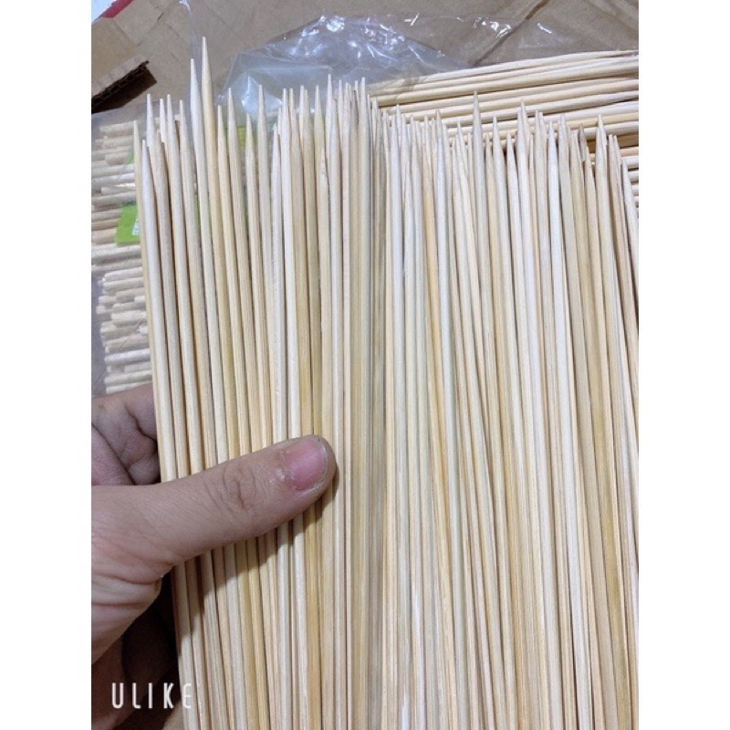 500 gram tăm tre xiên thịt, tăm xiên tre dài 15cm, 20cm, 25cm và 30cm