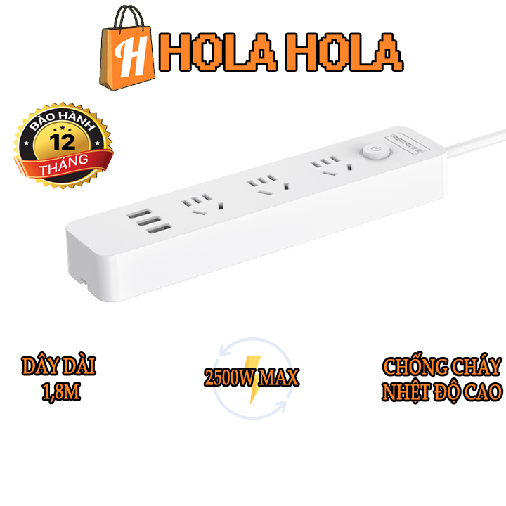 Ổ cắm điện đa năng tích hợp 4 cổng usb remax ru - s2