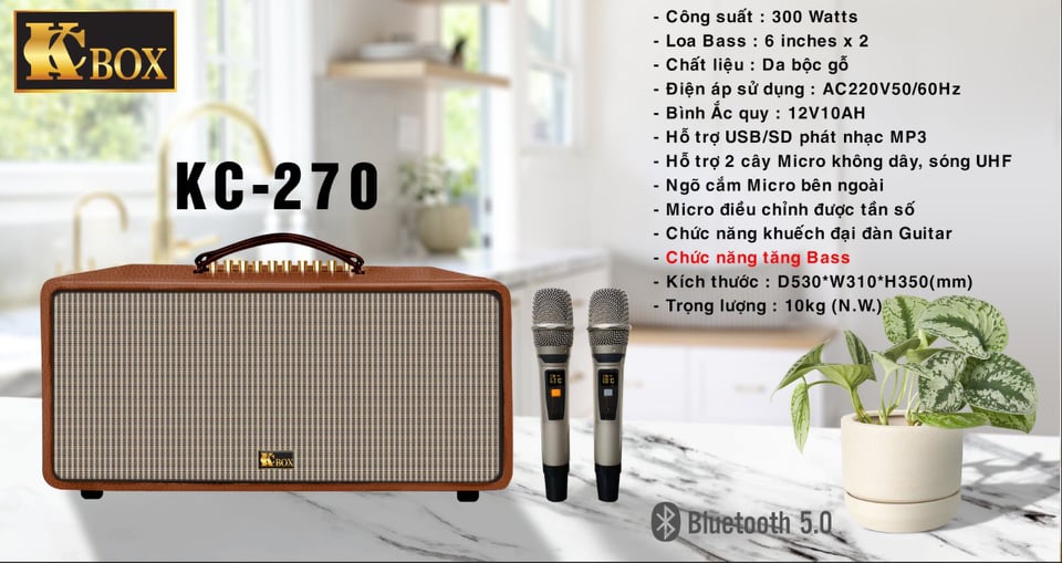 Loa xách tay karaoke kcbox kc270, kcbox 270, kc-270
