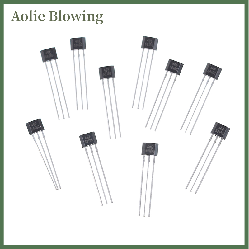 Aolie 10pcs Hall element 49E OH49E SS49E linear Sensor Hall sensor
