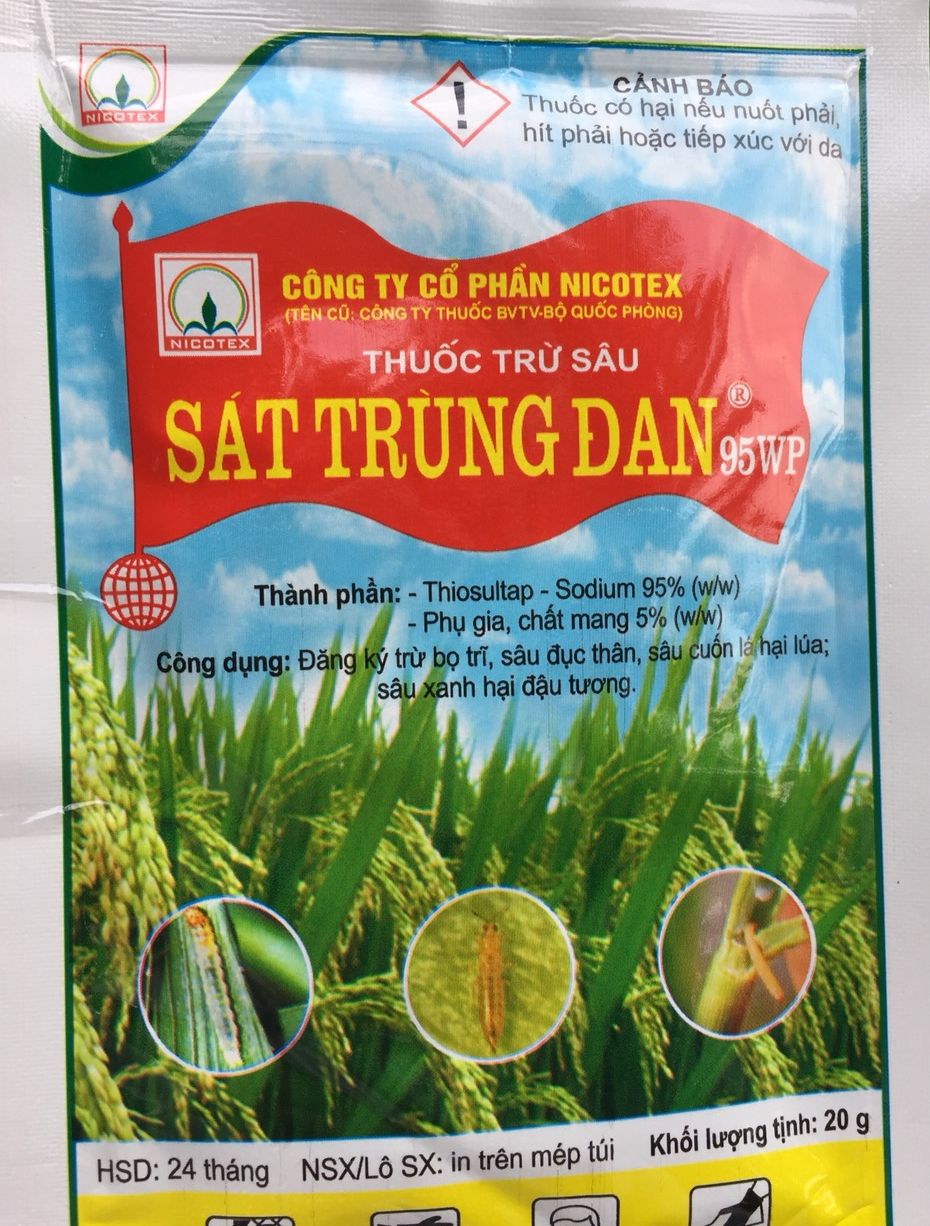 sát trùng gian 95WP.trừ bọ trĩ,sâu đục thân,sâu cuốn lá hại lúa