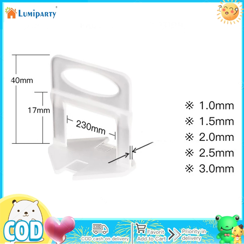 100 Pcs/set Tile Clamp Tile Leveling System Kit Tile Laying Flooring Wall Leveling Construction Tools