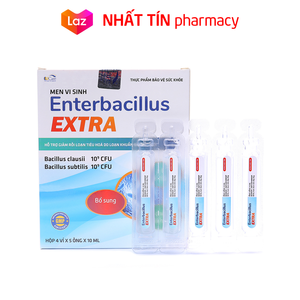 Men tiêu hóa cho bé giảm rối loạn tiêu hóa giảm tiêu chảy táo bón Enterbacillus bổ sung 2 tỷ lợi khuẩn - Hộp 20 ống - NHẤT TÍN PHARMACY