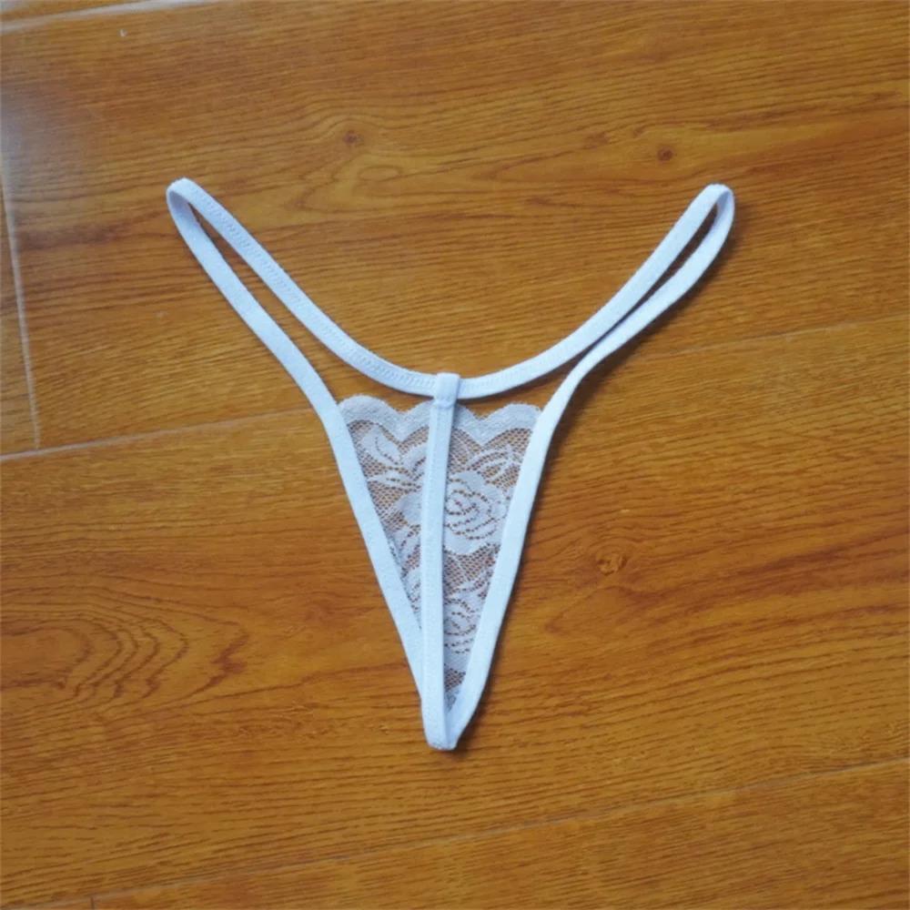 3 PCS/Set Mini Lace G String Thong Panties Bikini for Women Transparent Underwear Ladies Lingere Panty. 