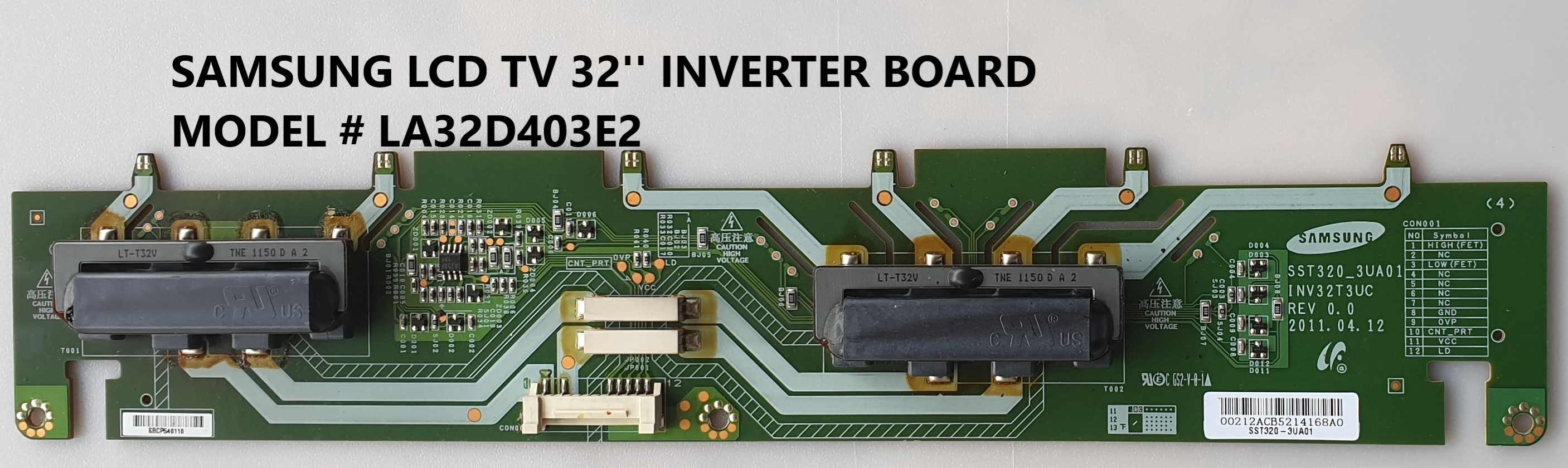 SAMSUNG LCD TV 32'' INVERTER BOARD MODEL LA32D403E2 Lazada